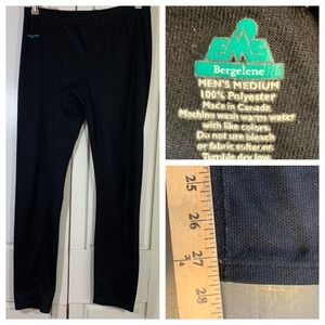 EMS Bergelene Mens Medium Black Thermal Base Layer Pants Made in Canada Leggings